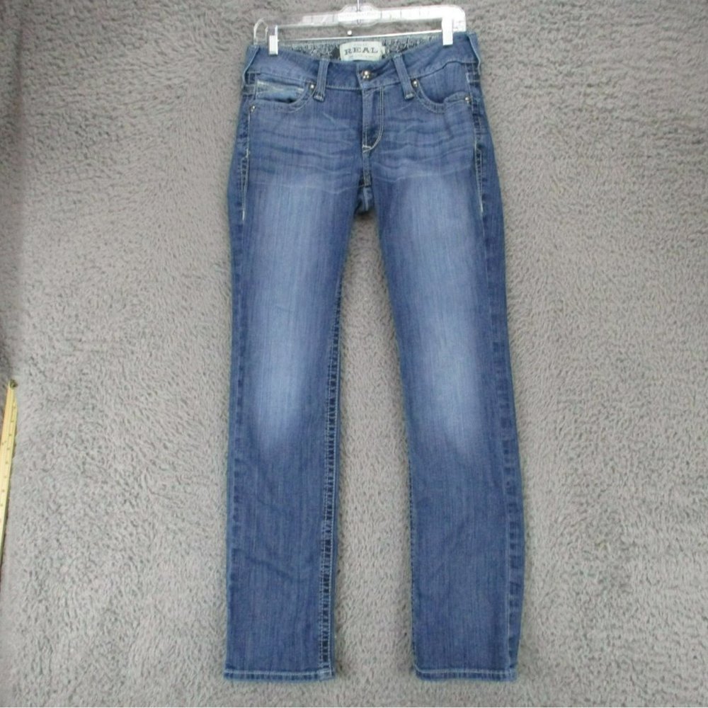 Ariat Jeans Womens 28 Tall Medium Wash Stretch Low Rise Straight Leg